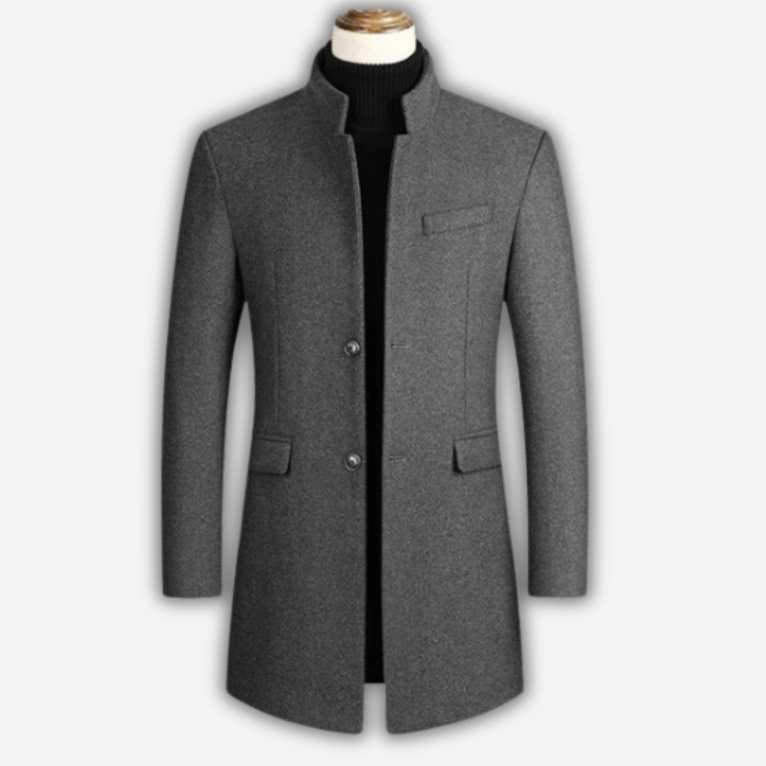 Vielseitiger Herren Mantel, ideal für den Herbst. Klassisch-eleganter Look für Business und Freizeit. Hochwertige Outerwear.