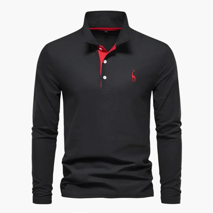 Klassisches Herren Langarm Poloshirt, ideal für Freizeit und Business. Hochwertiges Oberteil für Männer.