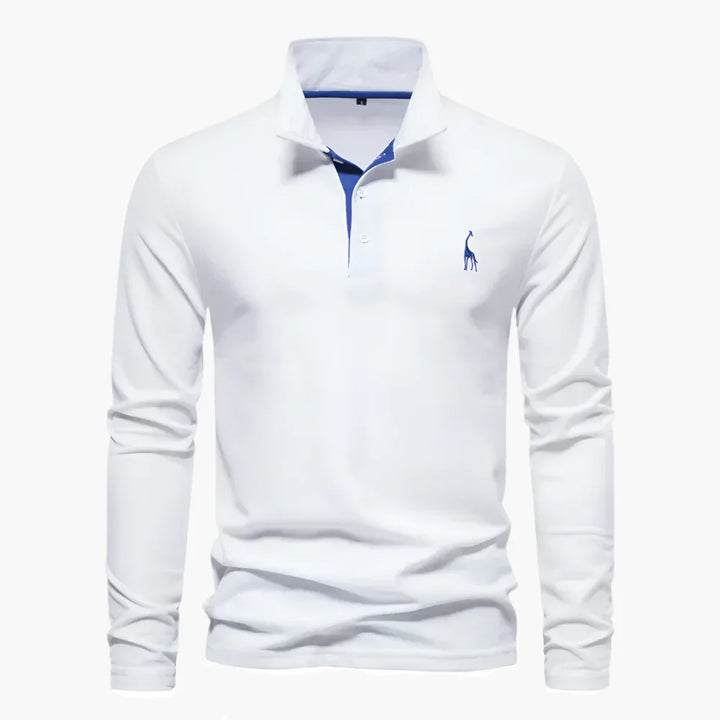 Elegantes Langarm Poloshirt für Herren. Zeitloses Design für Business Casual und den Alltag.