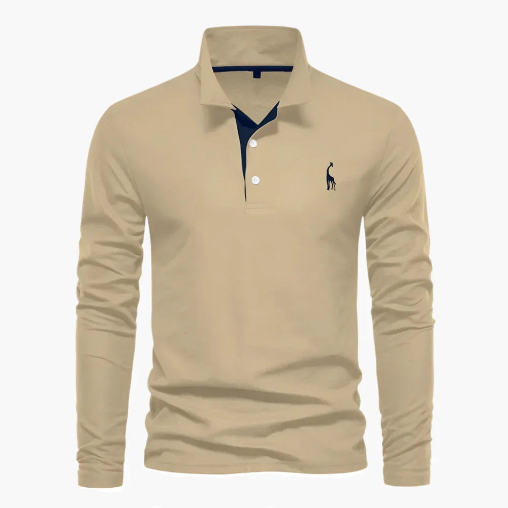 Modernes Herren Langarm Poloshirt für Büro & Freizeit. Stilvolles Oberteil für diverse Anlässe in Herrenmode.