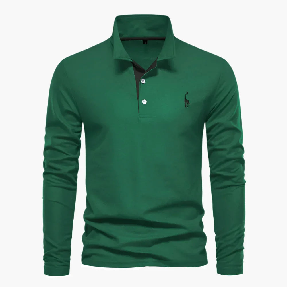 Bequemes Herren Langarm Poloshirt als Basic für jeden Tag. Vielseitiges, klassisches Oberteil für Männer.