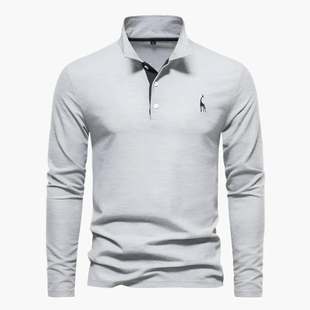 Hochwertiges Herren Langarm Poloshirt. Zeitloses Design & bequemer Schnitt für Freizeit & Büro.