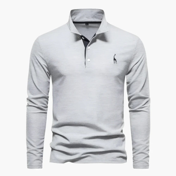 Hochwertiges Herren Langarm Poloshirt. Zeitloses Design & bequemer Schnitt für Freizeit & Büro.
