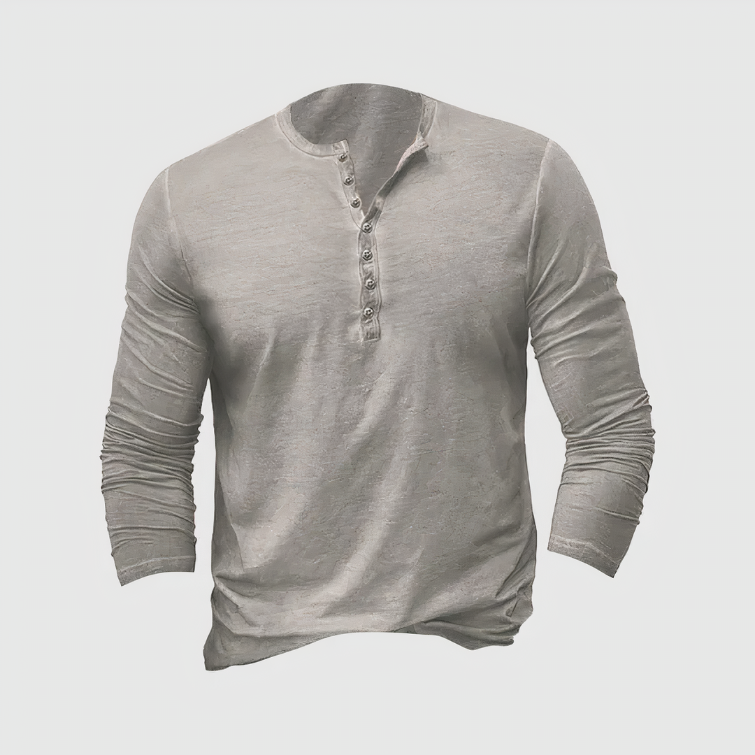 Klassisches Basic Langarmshirt für Herren. Vielseitig kombinierbares Oberteil für komfortable und elegante Looks.