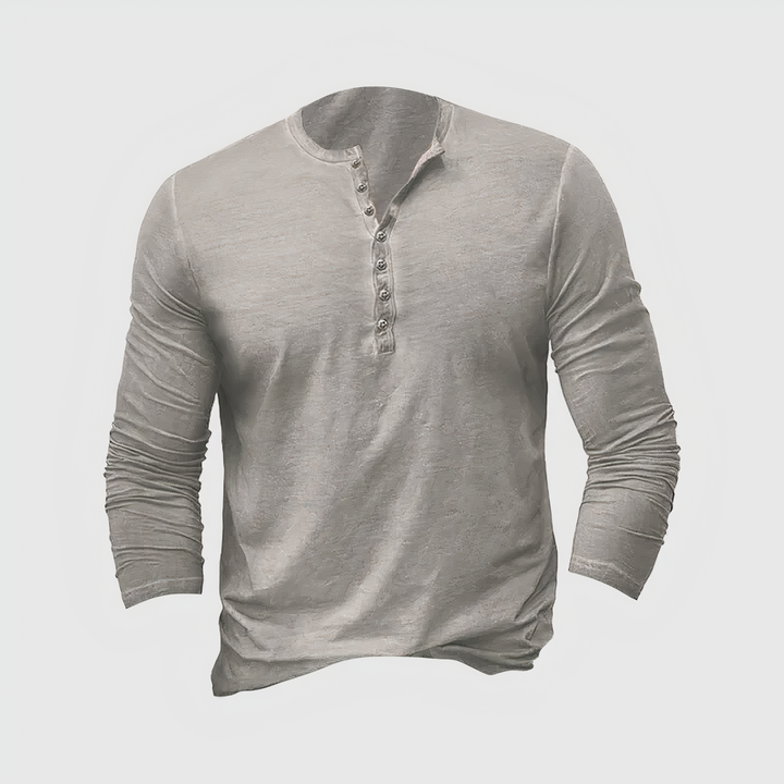Klassisches Basic Langarmshirt für Herren. Vielseitig kombinierbares Oberteil für komfortable und elegante Looks.