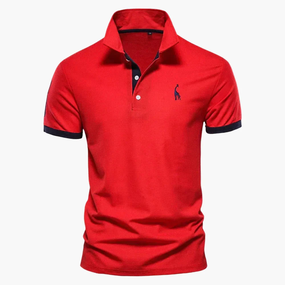 Herren Poloshirt aus leichtem Stoff, kurzärmlig, ideal für Sommerkleidung und aktive Freizeitgestaltung.