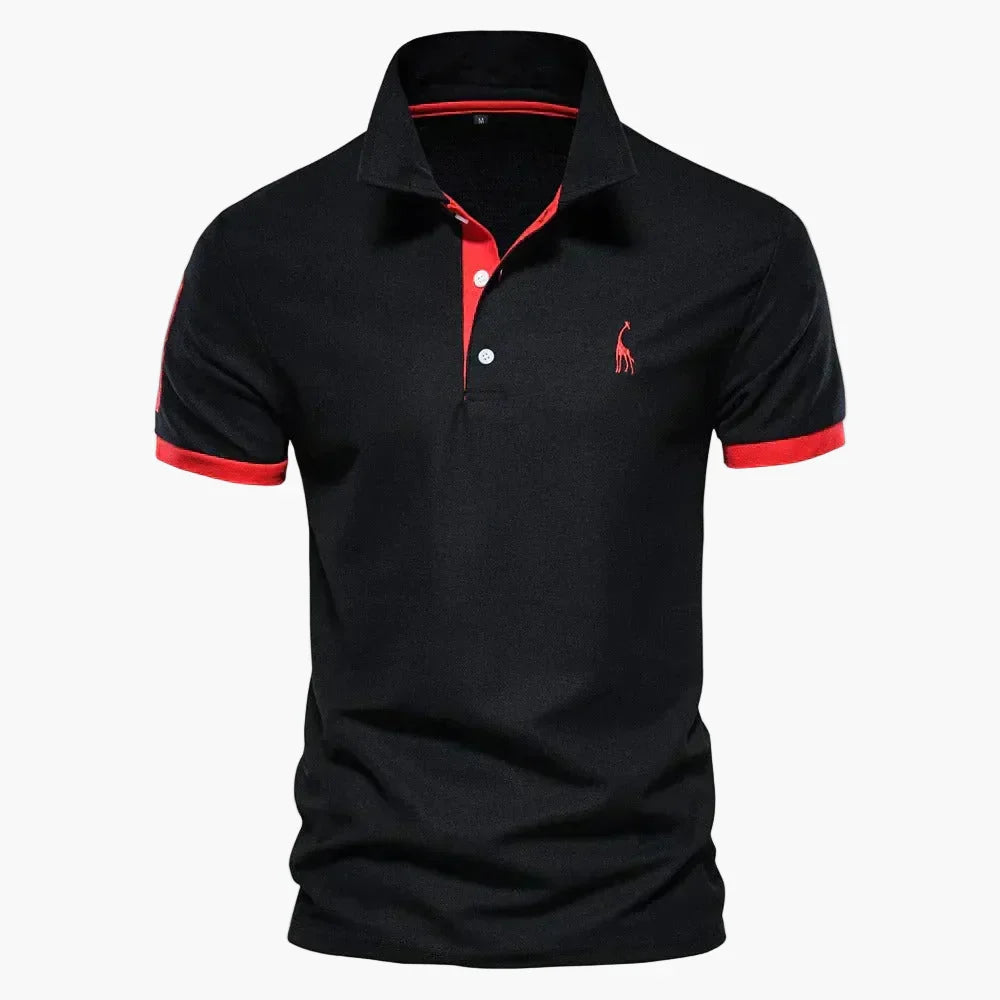 Eng anliegendes Herren Poloshirt in Grün, perfekt für eine moderne Sport- und Freizeitmode mit klassischem Stil.