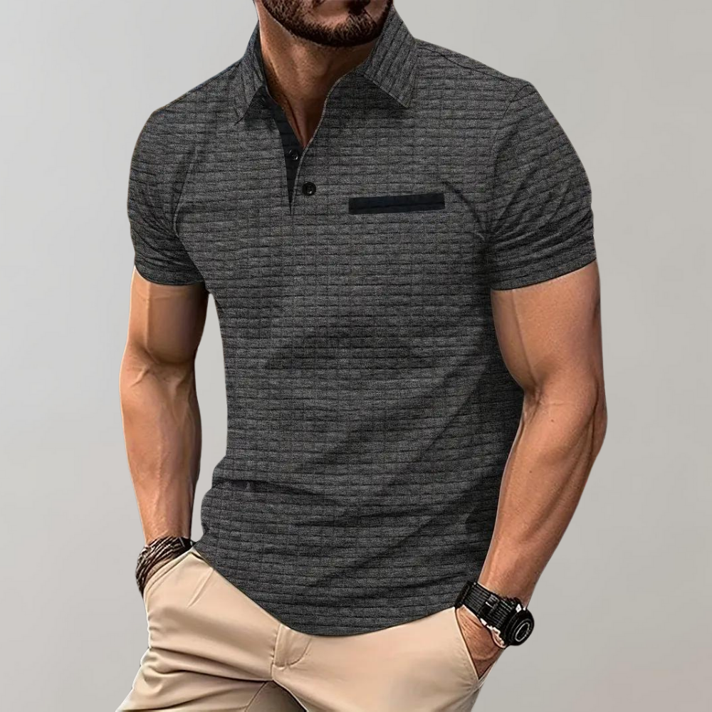 Modisches Herren Poloshirt, vielseitig für stilvolle Sommer-Outfits, Freizeit und Urlaub.