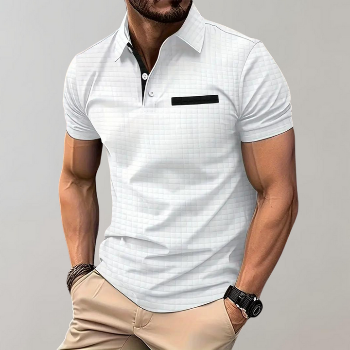 Vielseitiges Herren Poloshirt, kurzärmlig, klassisch-modern für Business und Urlaubslook.