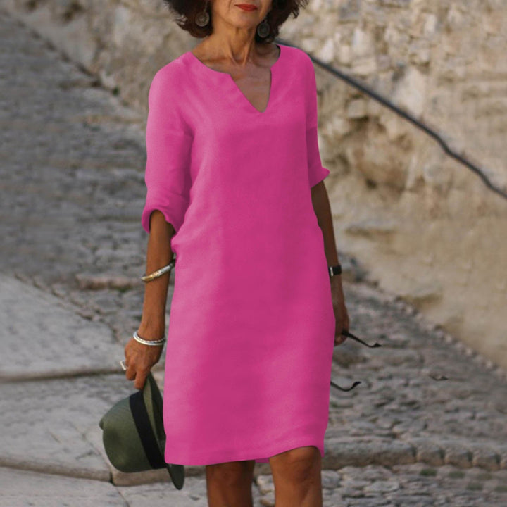Trendiges Damen Sommerkleid. Modernes Frühlingskleid, elegant für Freizeit, Stadt & stilvolle Damen.