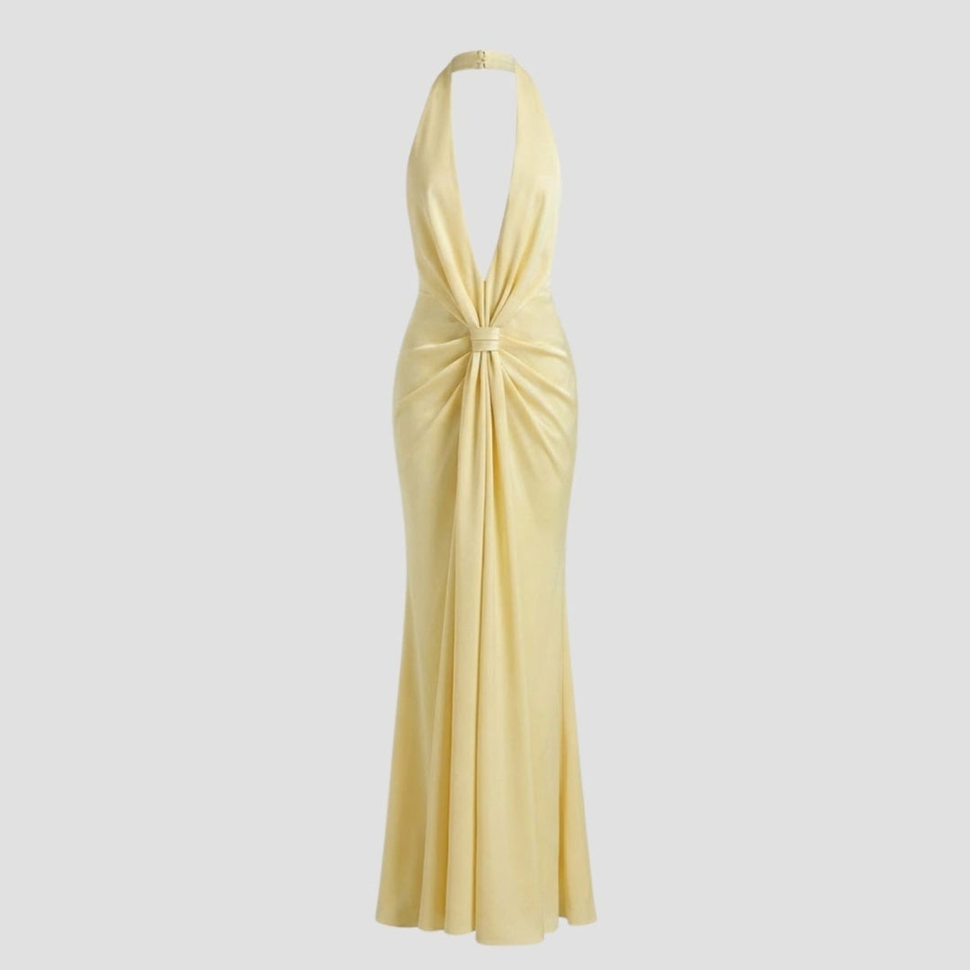 Festliches Damen Maxikleid, rückenfrei. Ein Must-have für besondere Anlässe und elegante Partys.