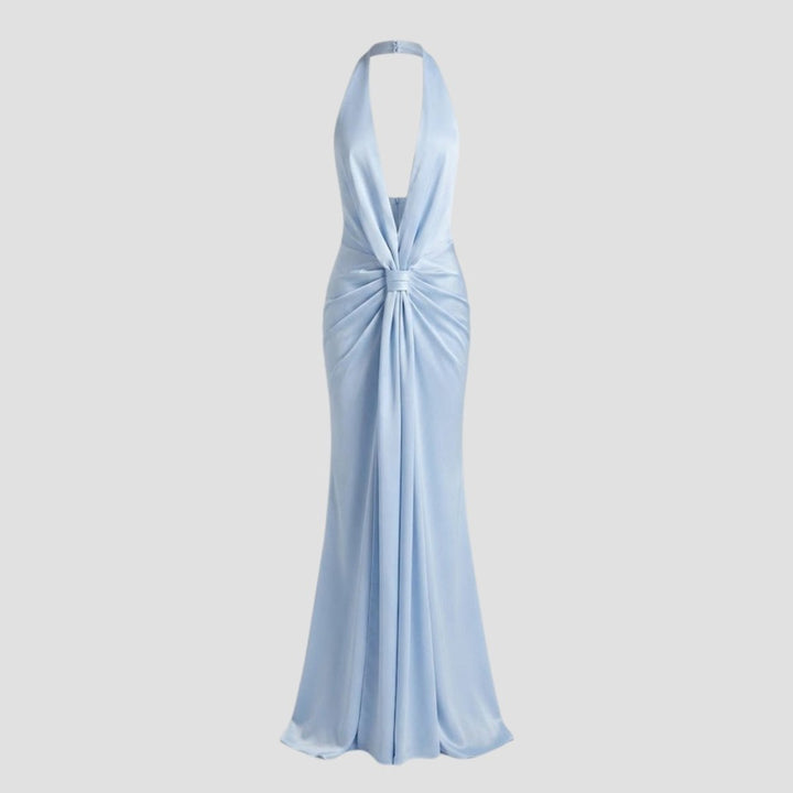 Blaues Abendkleid für Damen. Zeitlose Eleganz und glamouröses Design für Galas und Feiern.