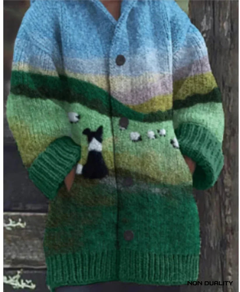 Warmer Damen Oversize Strick-Cardigan. Kuscheliger Pullover für Komfort in der Herbst- & Wintermode.