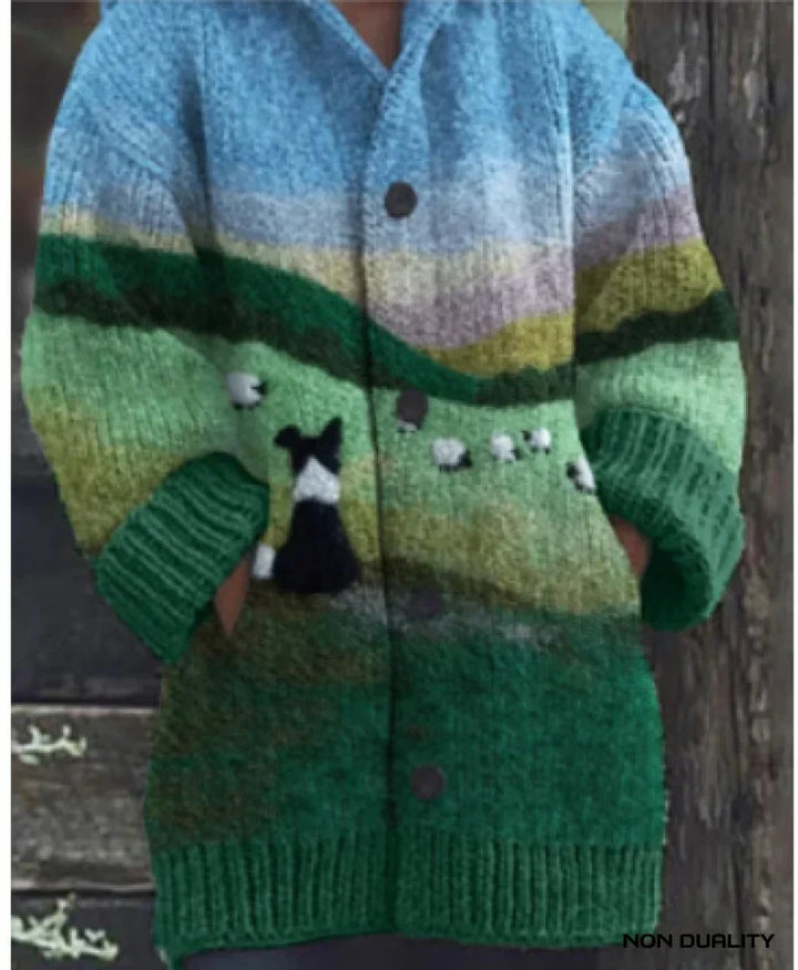 Warmer Damen Oversize Strick-Cardigan. Kuscheliger Pullover für Komfort in der Herbst- & Wintermode.