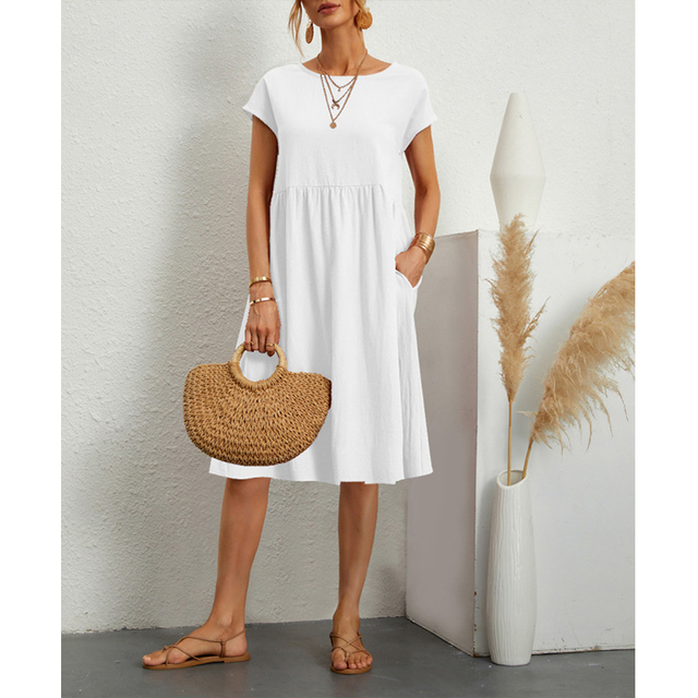 Modisches Damen Sommer Midikleid mit lässigem Schnitt. Maximaler Tragekomfort für warme Tage.