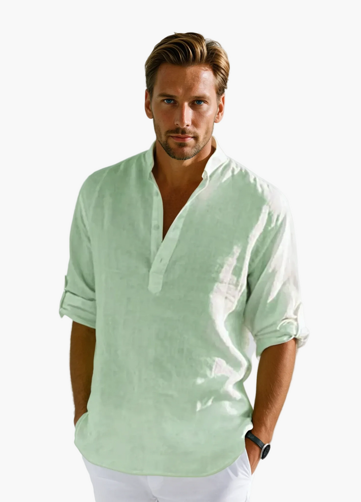 Vielseitiges Herren Freizeithemd, perfekt als Strandhemd oder elegantes Sommerhemd für viele Anlässe.