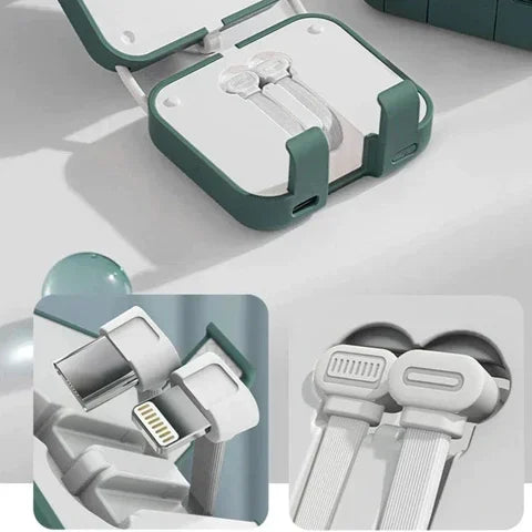 Rote PowerPocket Powerbank, leistungsstarkes Smartphone Ladegerät mit USB-C Anschluss, für Reise.