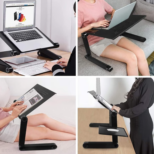 Verstellbarer FlexStand Laptopständer 360° mit Kühlfunktion, ideal für Homeoffice & Büro. Auch als Tablet-Ständer.