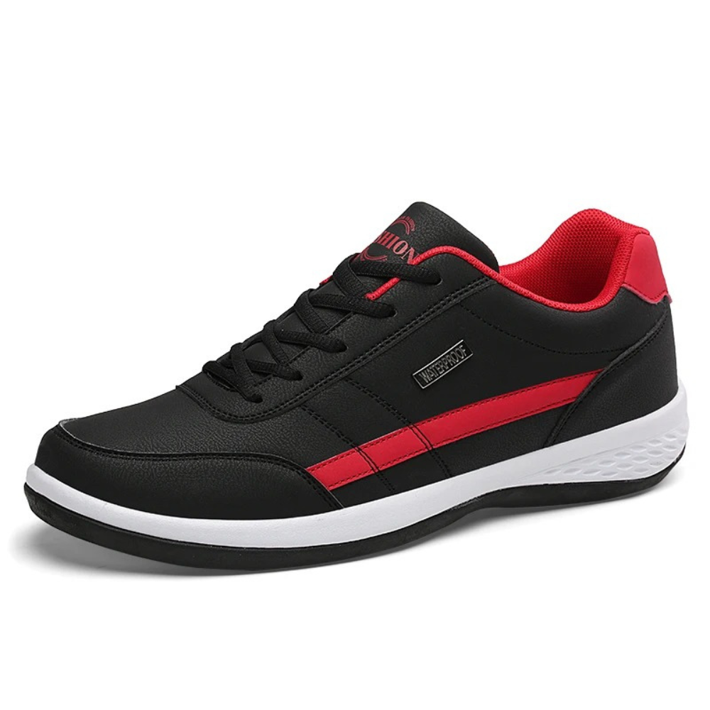 Blaue orthopädische Herren Sneaker bieten Unterstützung & Komfort. Ideal als bequeme Freizeit- & Büroschuhe.