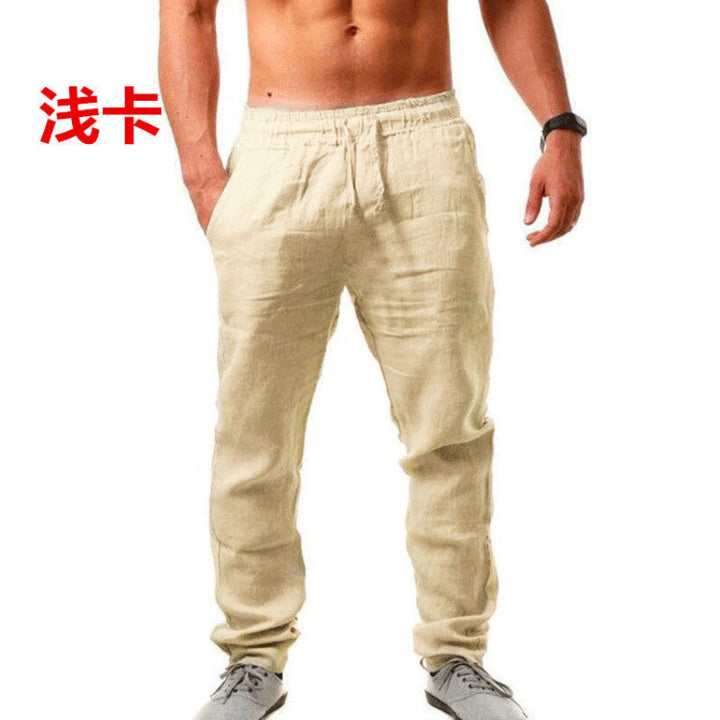 Herren Loungehose. Leichte Freizeithose mit elastischem Bund & Tunnelzug. Sommerhose für Alltag & Urlaub.