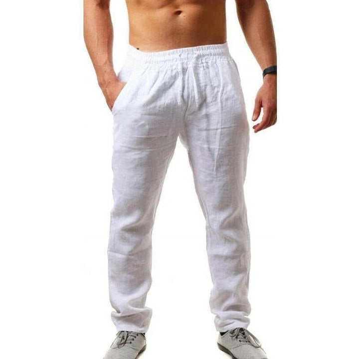 Elegante Herren Freizeithose mit elastischem Bund & Tunnelzug. Perfekt für Sommer, Alltag & Urlaub.