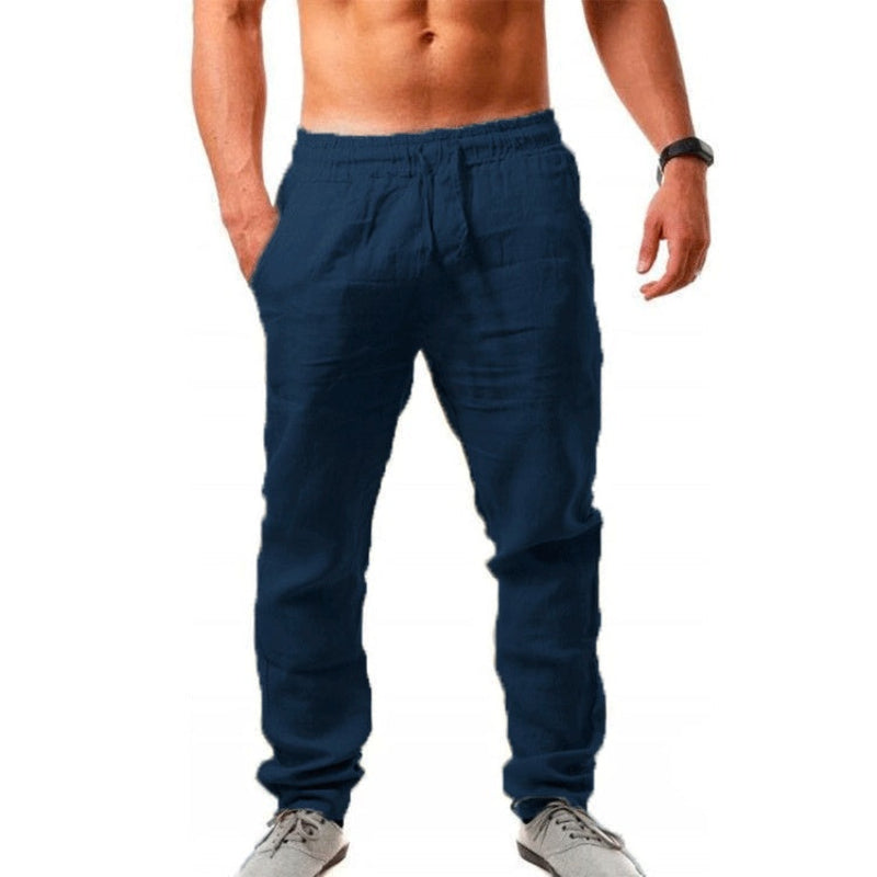 Vielseitige Herren Sommerhose. Bequeme Freizeithose, Jogger oder Urlaubshose mit elastischem Bund.