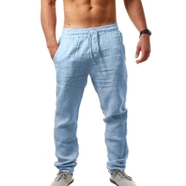 Perfekte leichte Herren Sommerhose. Komfortable Freizeithose mit elastischem Bund für heiße Tage & Urlaub.
