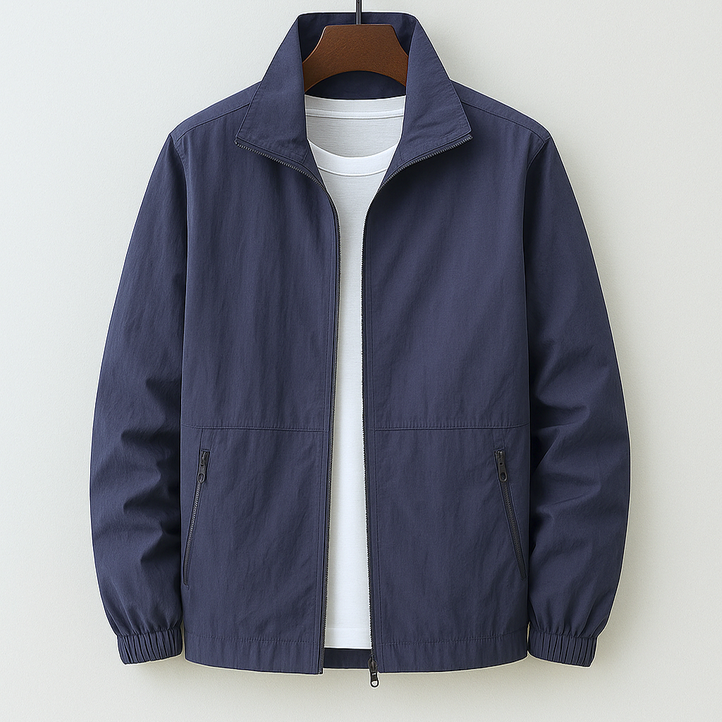 Moderne, leichte Herrenjacke für Frühling und Herbst; komfortabel und stilvoll für Freizeit & Business-Casual-Outfits.