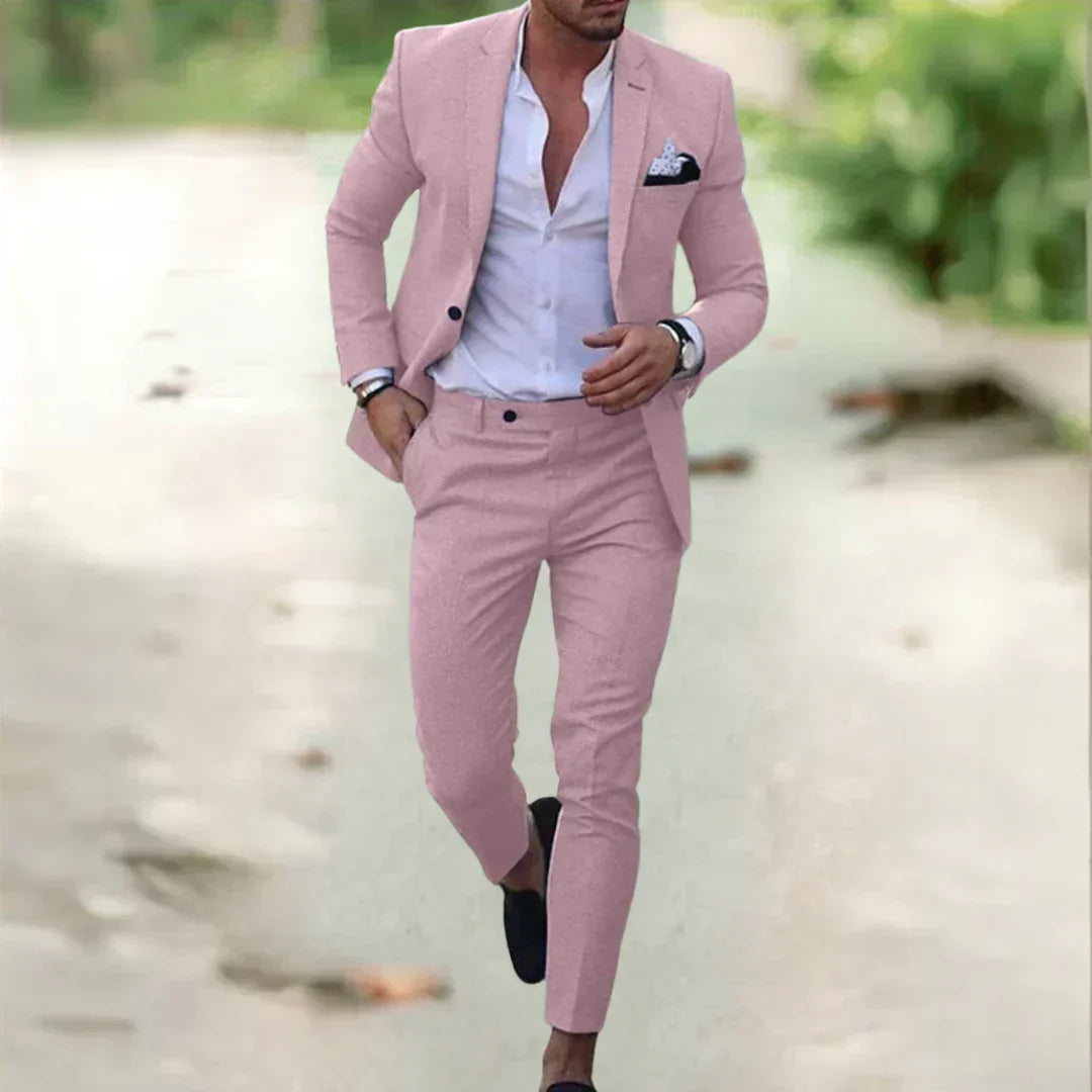 Vielseitiger 2-teiliger Herrenanzug, Slim Fit. Als Sommer-, Business- oder eleganter Partyanzug.