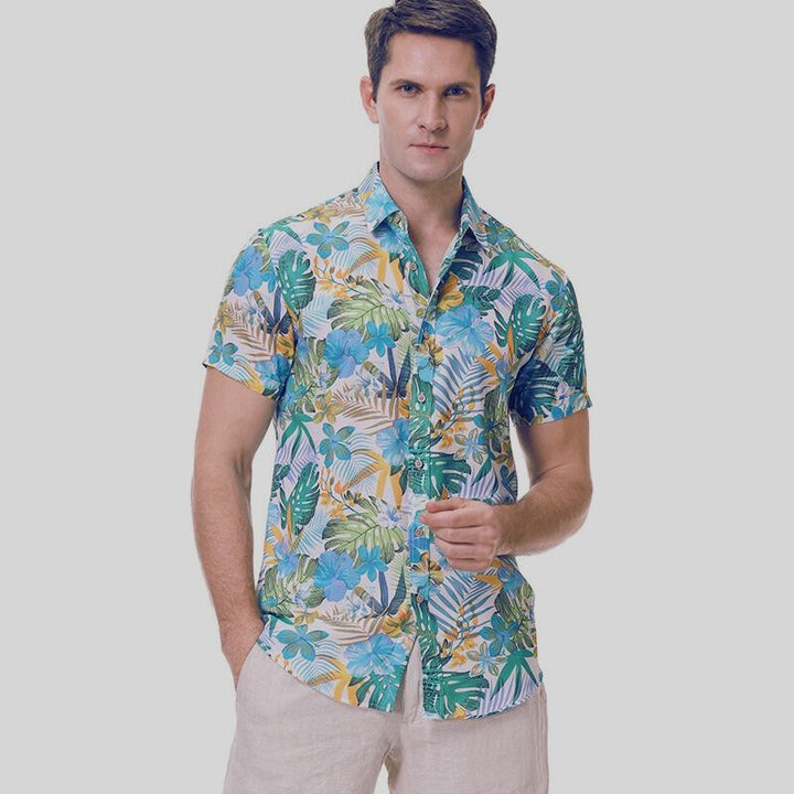 Leichtes, elegantes Herren Sommerhemd, ideal für warme Tage und Freizeitaktivitäten.