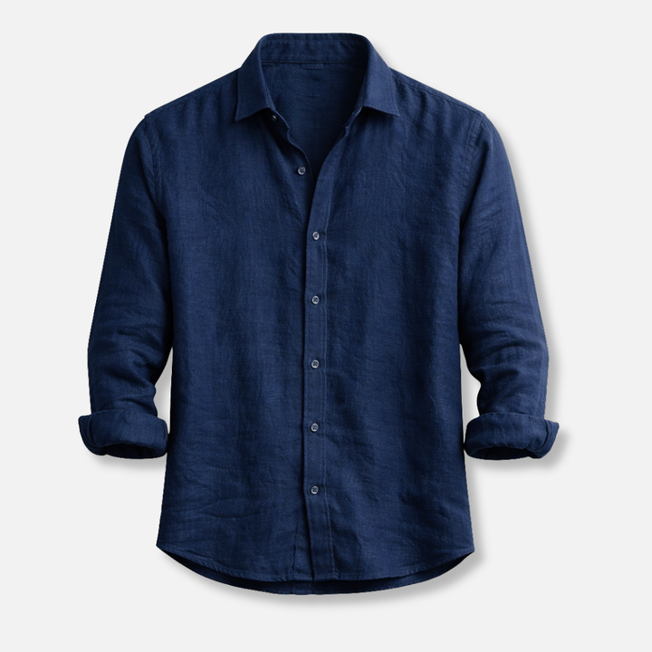 Herren Sommerhemd, Button-Down mit Ärmeln unten, elegantes Business Casual Hemd für klassische Looks.