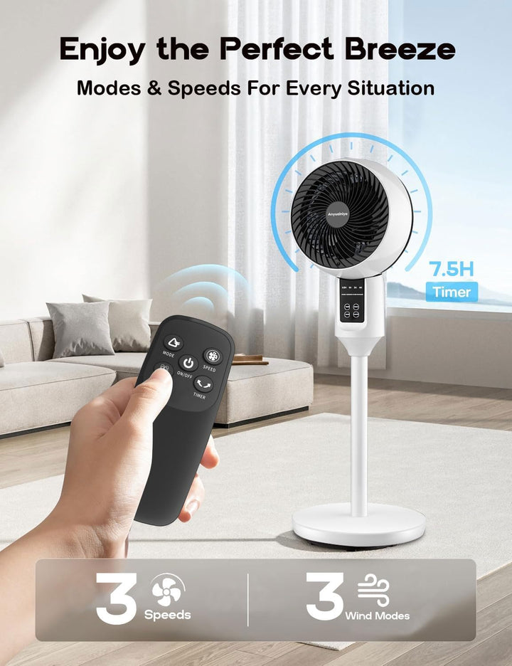 Flexibler Ventilator: Wechselt von Standventilator zu Tischventilator. Optimale, leise Luftverteilung für jeden Raum.