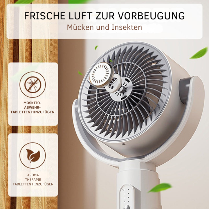 Stabiler Standventilator für maximale Kühlung. Inklusive Fernbedienung und Timer für komfortables Raumklima.