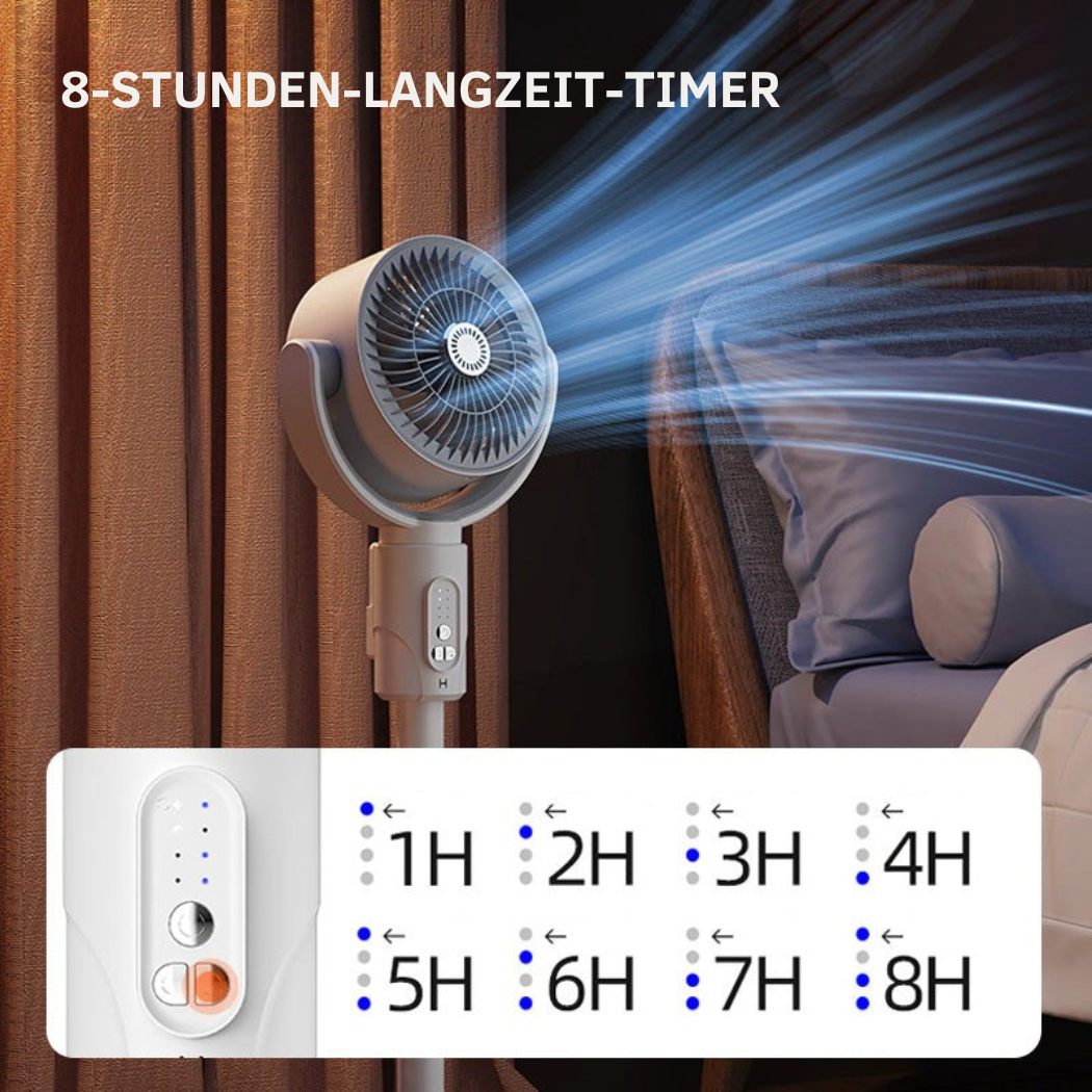 Standventilator, ideal für Sommer. Dieser Ventilator mit Timer & Fernbedienung sorgt für frische Luft und Komfort.