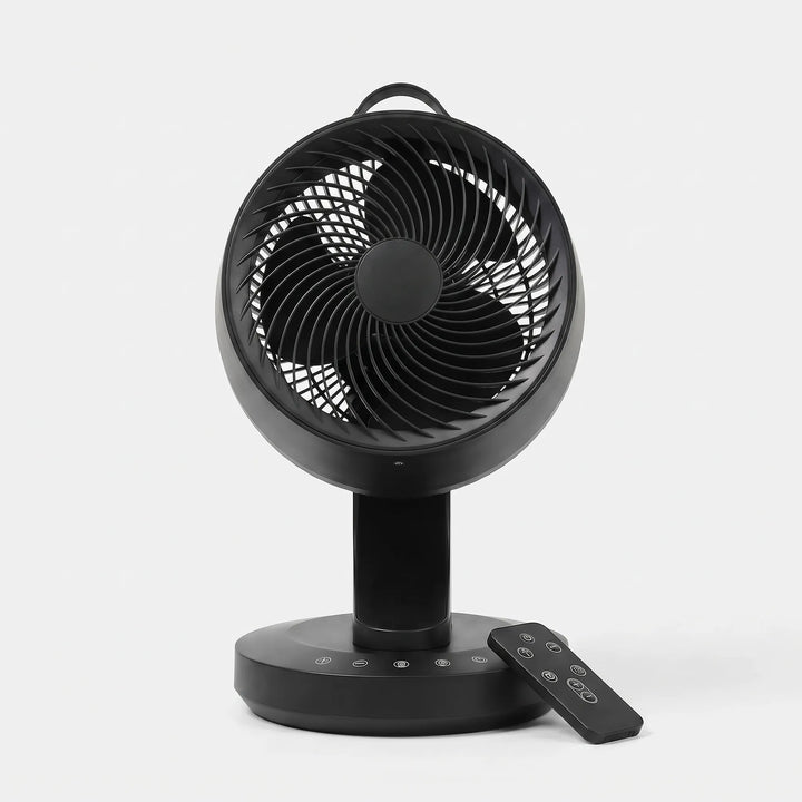 Moderner Tischventilator mit Oszillation & Fernbedienung. Sorgt für frisches Raumklima im Sommer.