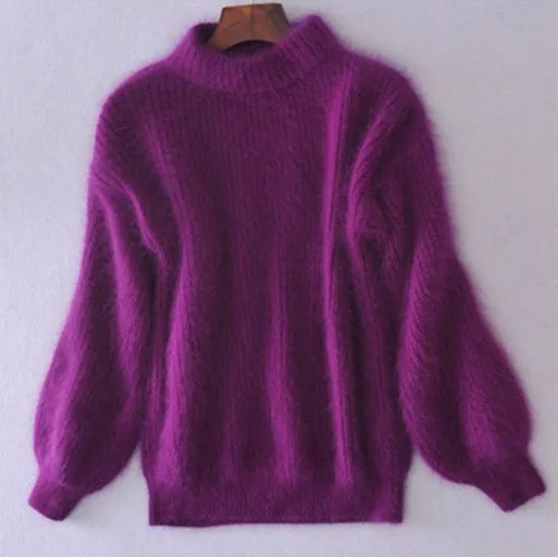 Klassischer Damen Strickpullover, weiches und warmes Oberteil. Perfekter Winterpullover für gemütliche Stunden.