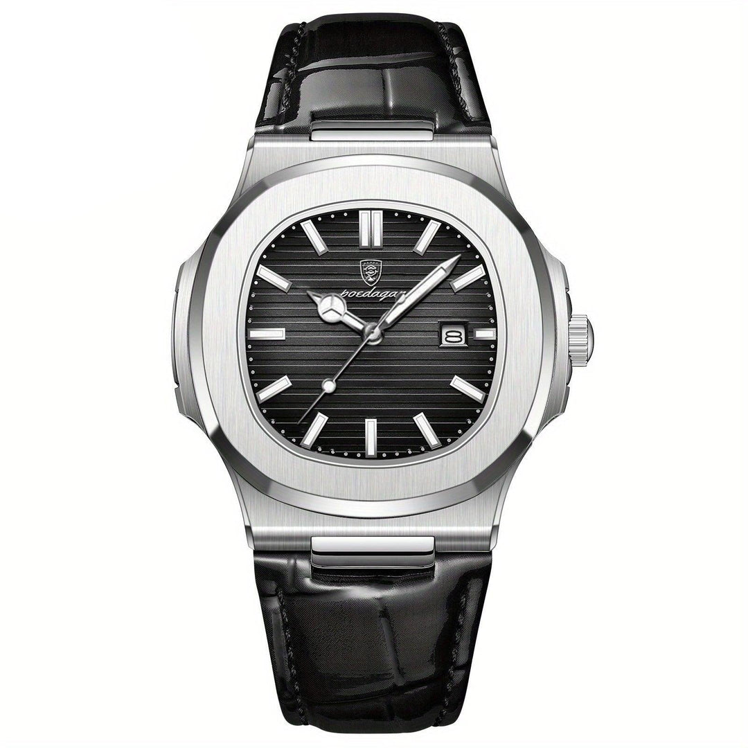Exquisite Herren-Armbanduhr, Quarzuhr mit Hardlex-Glas, ideales Geschenk für den stilvollen Mann.