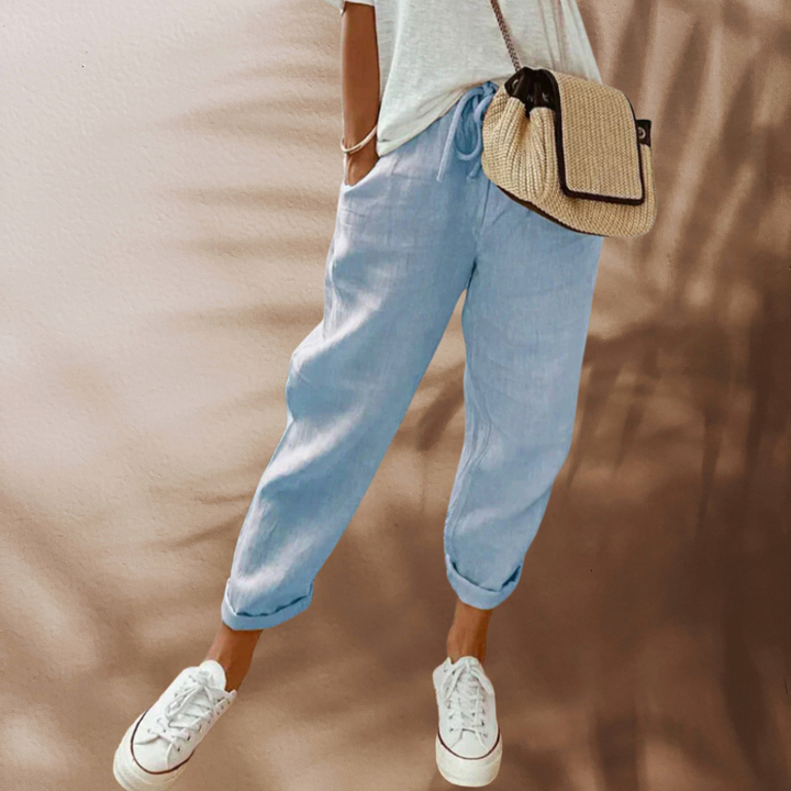 Modische weite Damen Sommerhose, kurze Culotte, vielseitig für Freizeit, Urlaub & warme Tage. Bequeme Passform.