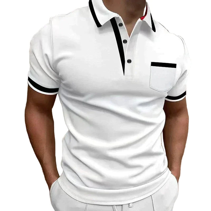 Klassisches Herren Poloshirt, kurzärmlig, ideal für Freizeit, Büro & Smart Casual Anlässe, bequem & vielseitig.