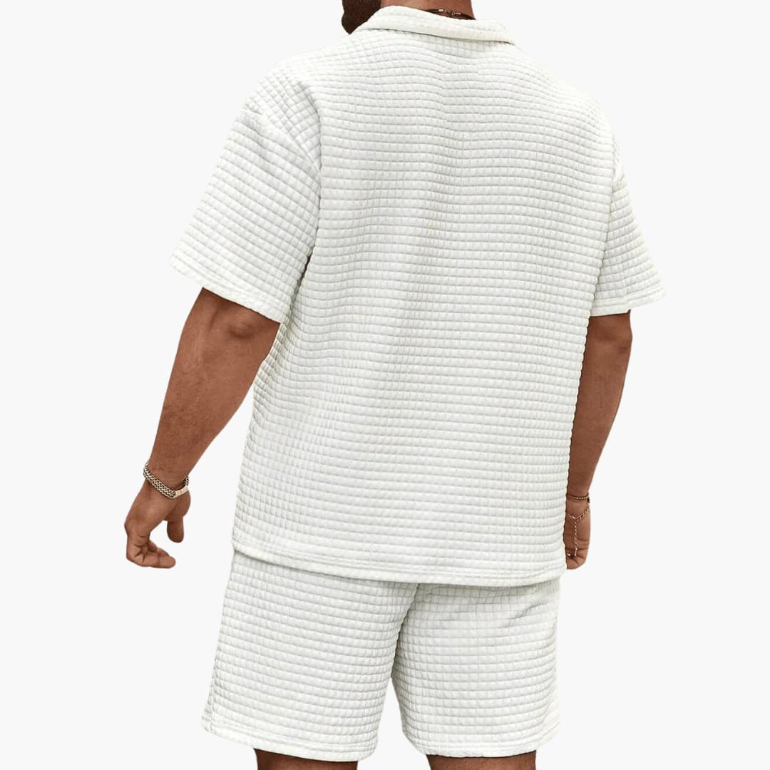 Komfortables Herren Loungewear Sommer-Set, zweiteilig, ideal für entspannte Tage.