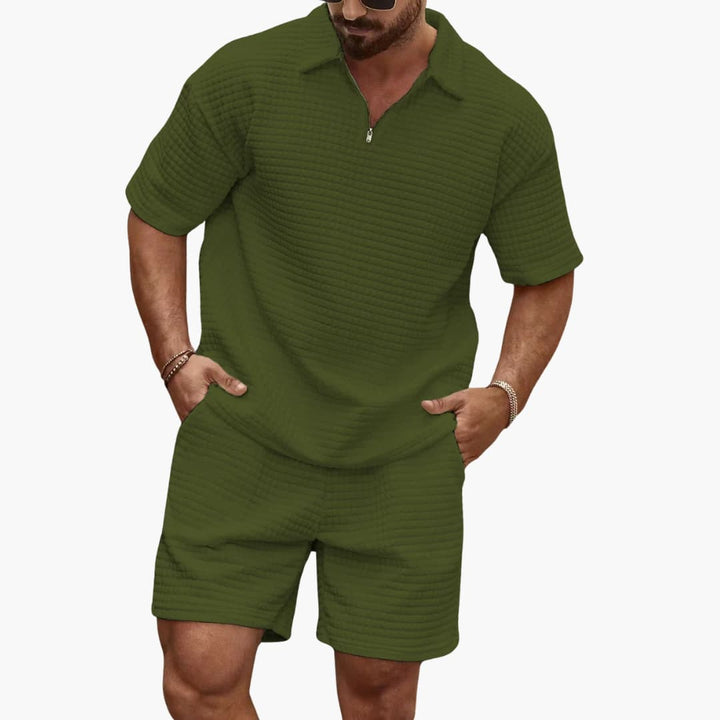 Elegantes Herren Sommer-Set, atmungsaktiv und komfortabel, ein luxuriöses Freizeit-Outfit für Männer.