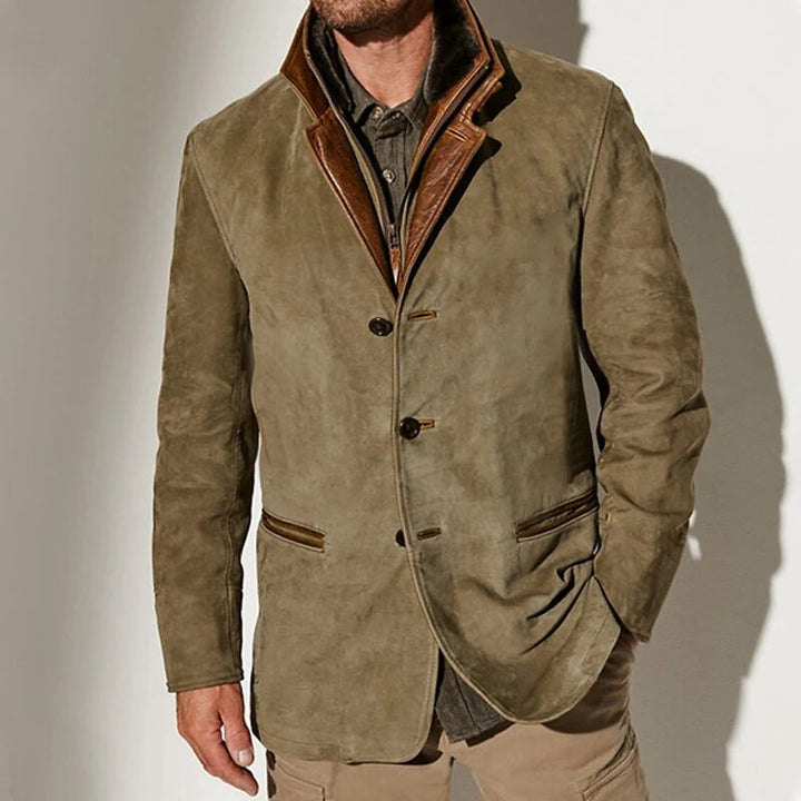 Herren Retro Jacke im zeitlosen Stil, perfekt für Frühling und Herbst.