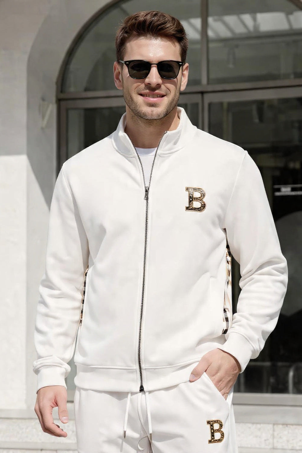 Stylischer Herren-Jogginganzug kariert, bequem und komfortabel, perfekt für Activewear, Sport & Casual-Look.