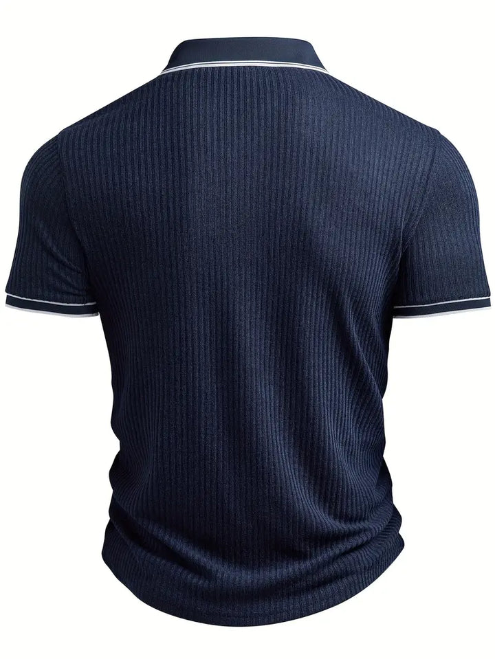 Graues Smart Casual Herren Polohemd, Kurzarm, stilvoll & vielseitig kombinierbar.