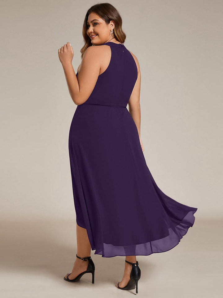 Stilvolles Abend-Midikleid für Damen, A-Linie, Halterneck, elegant und vielseitig.