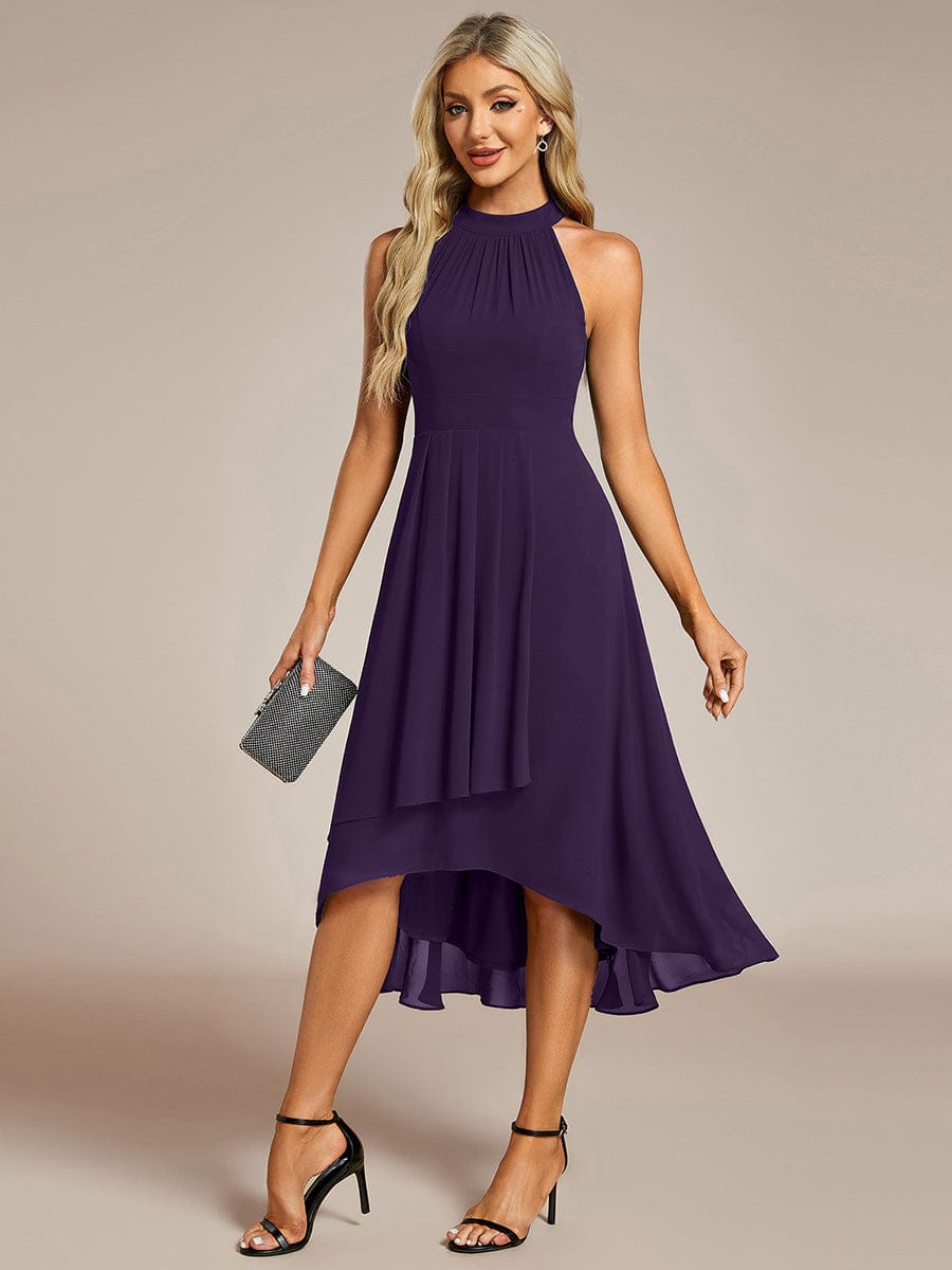 Feminines Halterneck Midikleid, A-Linie, Damen, festlich, ideal für stilvolle Anlässe.