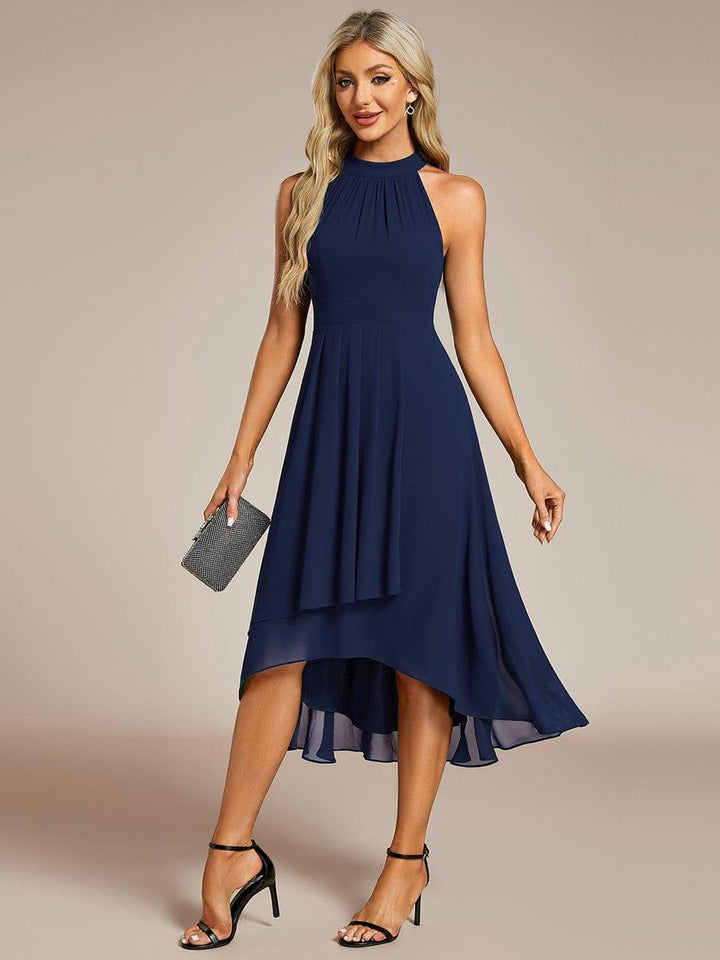 Exquisites Halterneck Midikleid, A-Linie Schnitt, für Damen, festlich & unvergesslich.