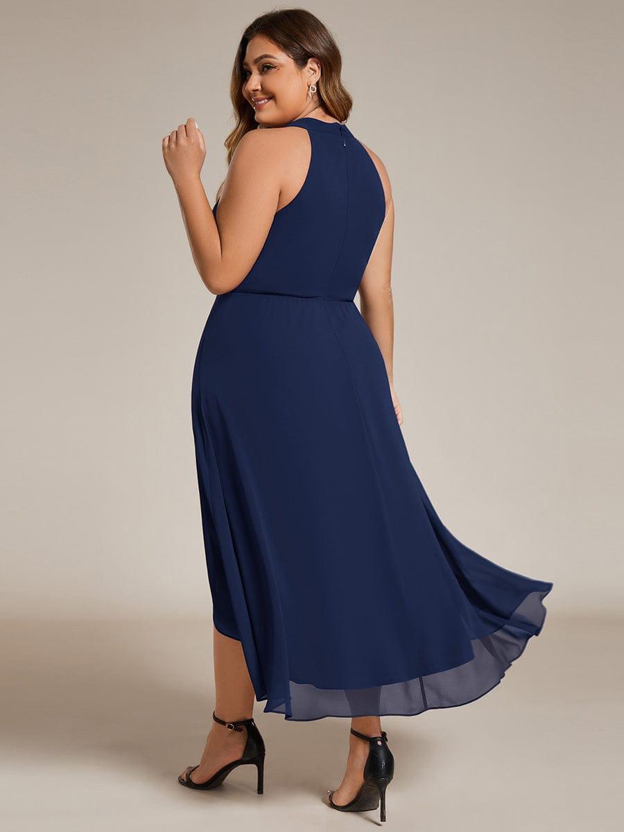 Festliches Sommer-Midikleid, A-Linie, Halterneck, Damen, stilvoll & atmungsaktiv.