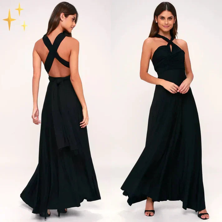 Wandelbares Damen Wickelkleid, elegant als Abendkleid oder lässiges Sommerkleid für die Freizeit.