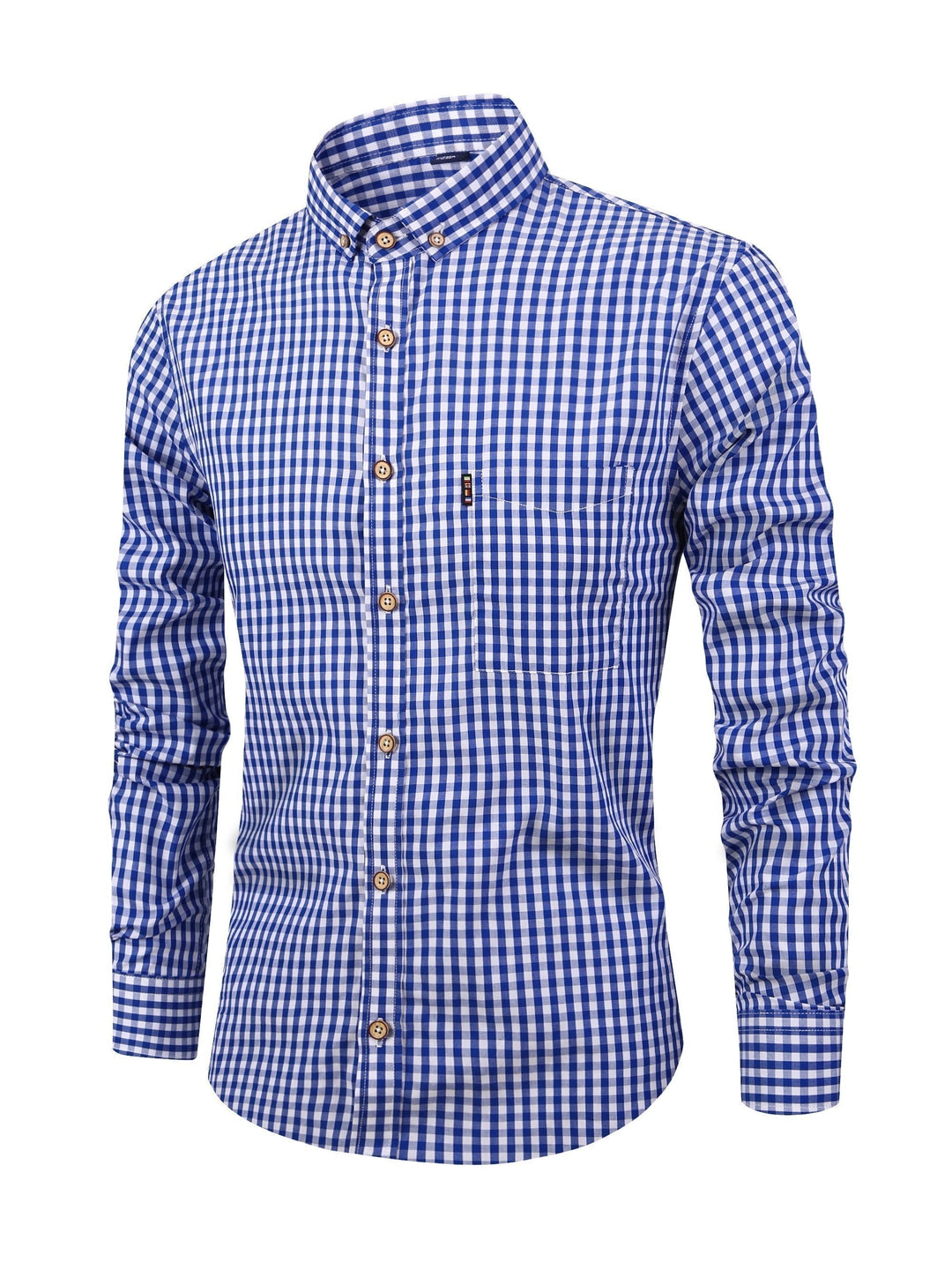 Moderner Mann trägt ein vielseitiges Herren Karohemd, perfekt für Business Casual.